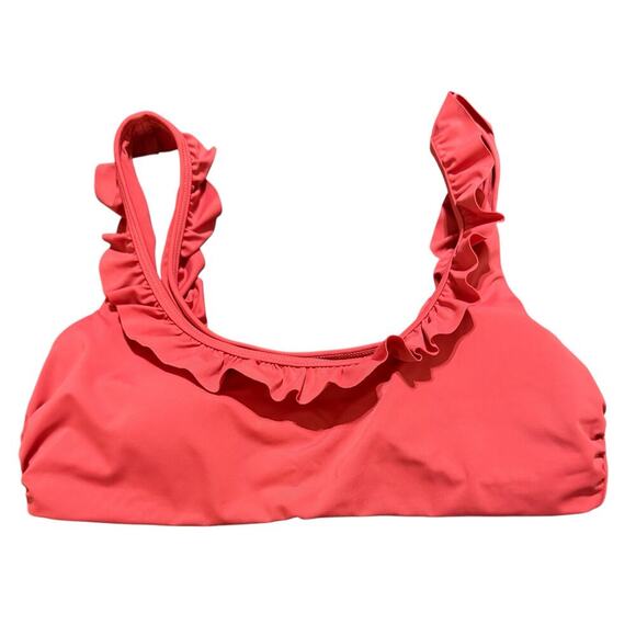 Andie Other - NWT Andie Swim Ruffle Bikini Top Size Medium Pink Removable Pads